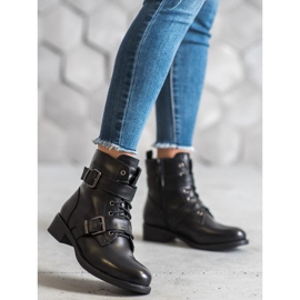 SHELOVET Varma arbetare med spännen svart 1