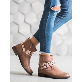 SHELOVET Rosa stövlar med strass 1