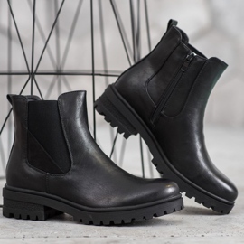 Super Mode Klassiska arbetare gjorda av ekoläder svart 2