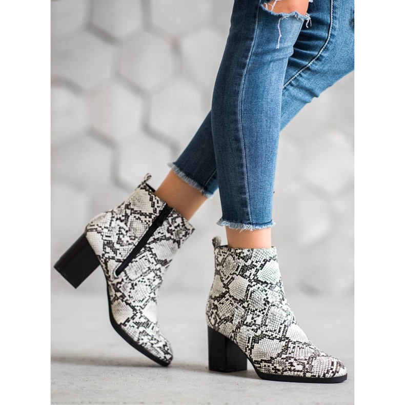 Weide Snake Print Booties mångfärgad 1