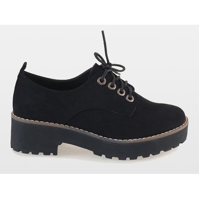 Svarta högklackade skor LL183 2