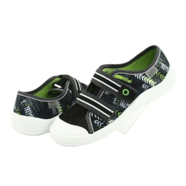 Befado barnskor 672Y069 svart grå grön 4