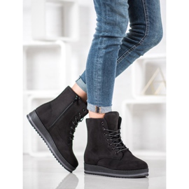 SHELOVET Mocka Trappers På Plattformen svart 2