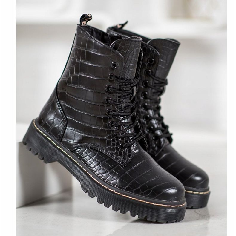 SHELOVET Trendiga arbetare med ekoläder svart 1