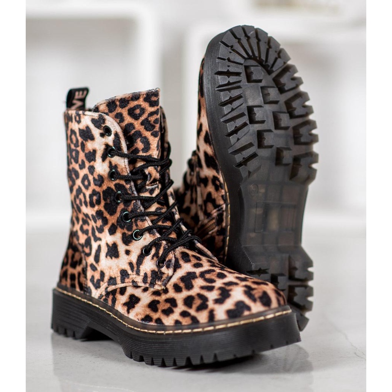 SHELOVET Mocka Workers Leopard Print brun 1