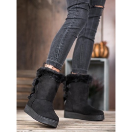 SHELOVET Mukluki Med En Rosett svart 1