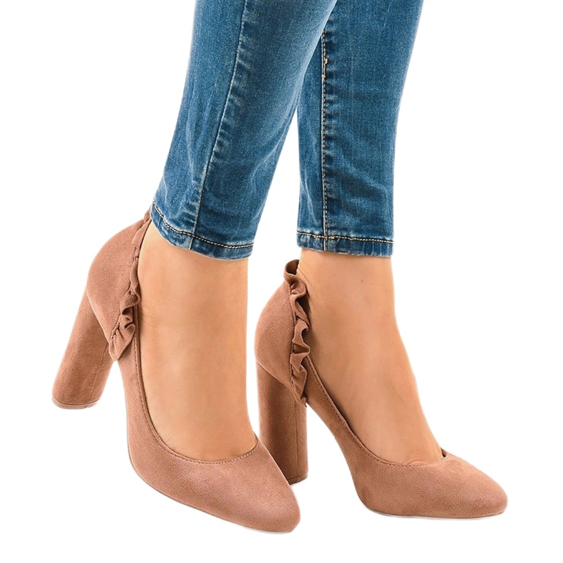 Rosa mocka höga klackar LE037P 2