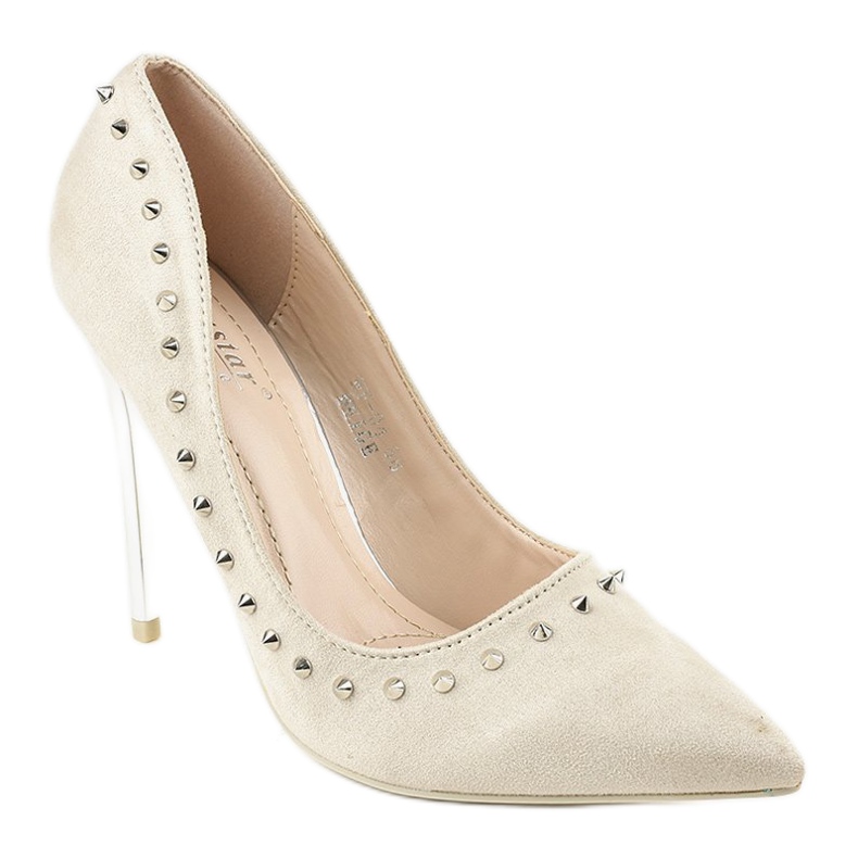 Beige pumps på en NF-04 häl 1