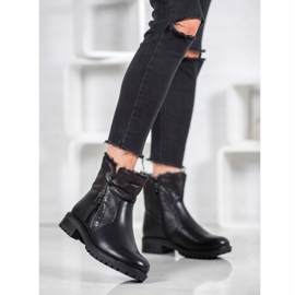 SHELOVET Varma arbetare med glitter svart 1