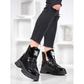 Bella Paris Lackerade ekoläder-sneakers svart 1