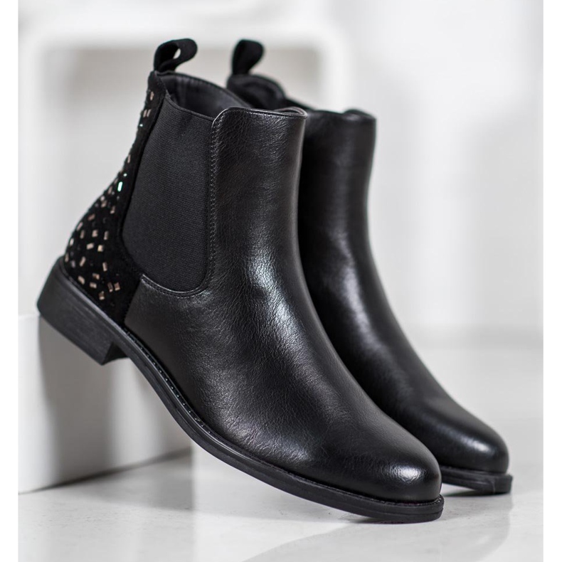 J. Star Stövlar Med Kristaller svart 2