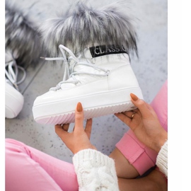 Bella Paris Varma snöskor med päls vit 2