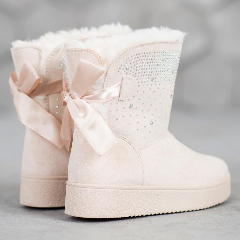 SHELOVET Mukluki med kristaller brun 1