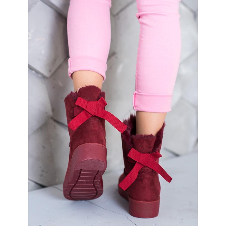SHELOVET Maroon Mukluki på plattformen röd 1