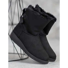 SHELOVET Svart Mukluki på plattformen 2