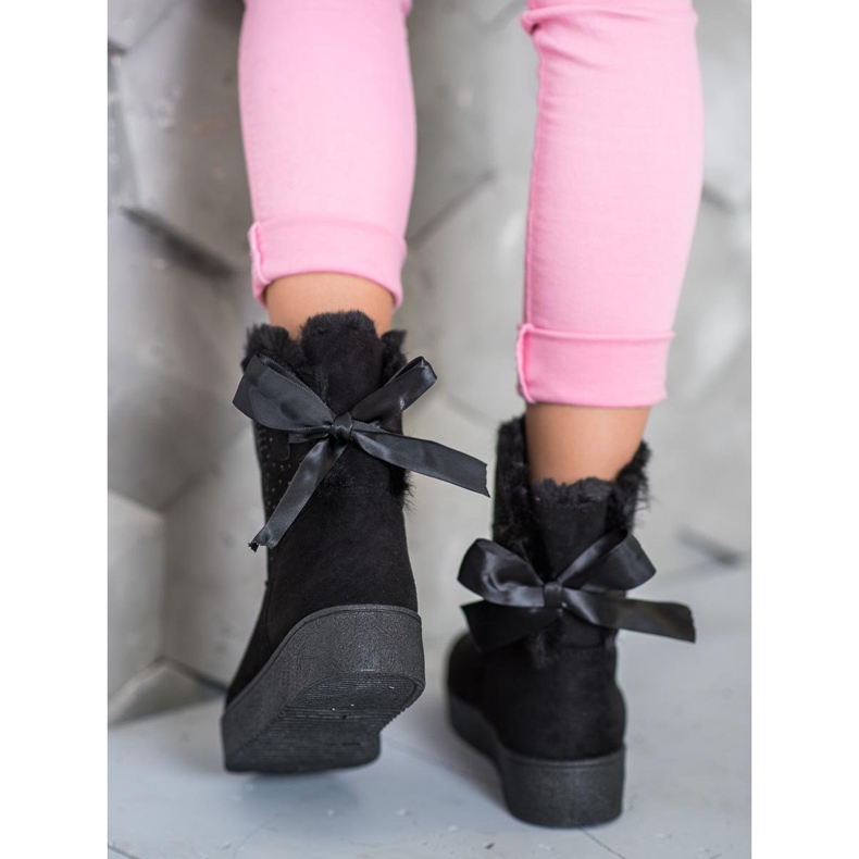 SHELOVET Mukluki med kristaller svart 1