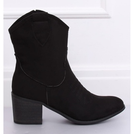 Svarta cowboystövlar i mocka 5689 Svart 2