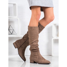 Super Mode Klassiska Beige stövlar brun mångfärgad 1