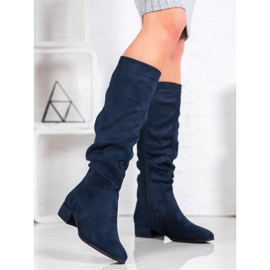 Super Mode Klassiska marinblå stövlar 1