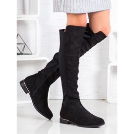 Super Me Mocka lårstövlar svart 1