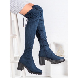 Small Swan Mockaskinnmusketer på en pelare blå 2