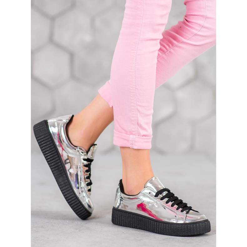 Corina Silverskor på plattformen grå 1