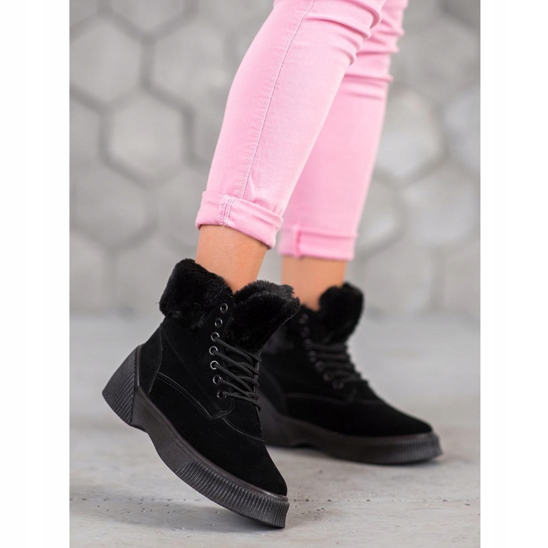 SHELOVET Trendiga Taperki på plattformen svart 2