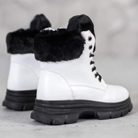 SHELOVET Snörarbetare med päls vit 1