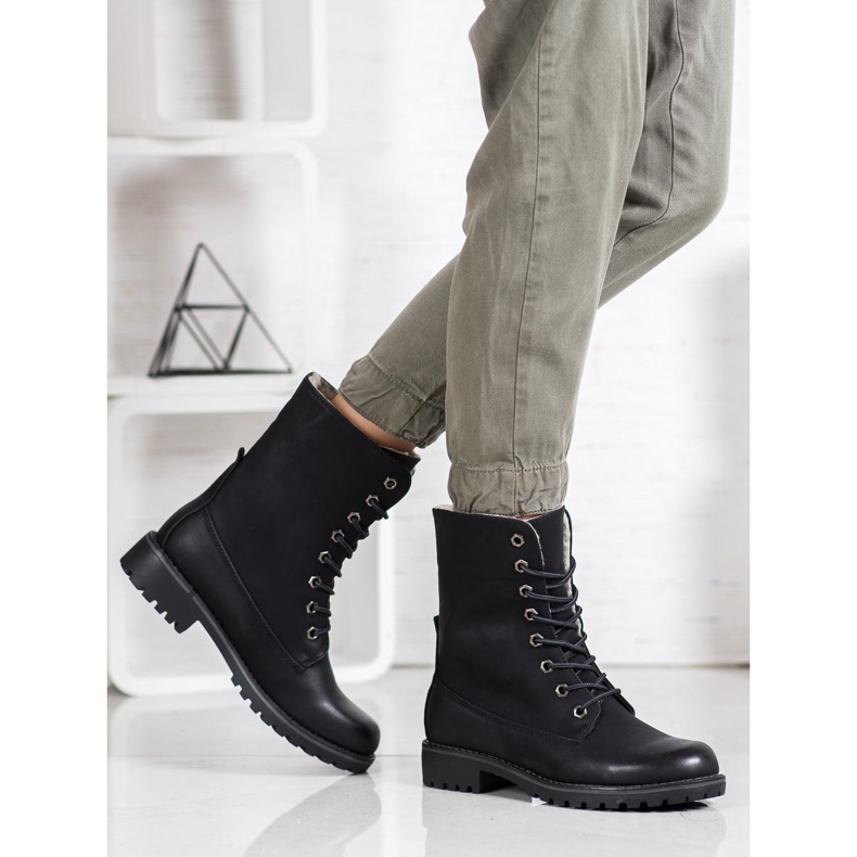 SHELOVET Vandringskängor med infällbart skaft svart 2