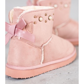 Bella Star Mockluki i mocka med pärlor rosa 1