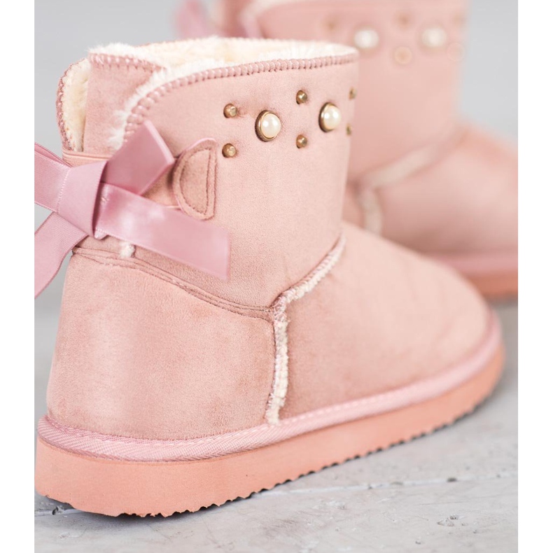 Bella Star Mockluki i mocka med pärlor rosa 1