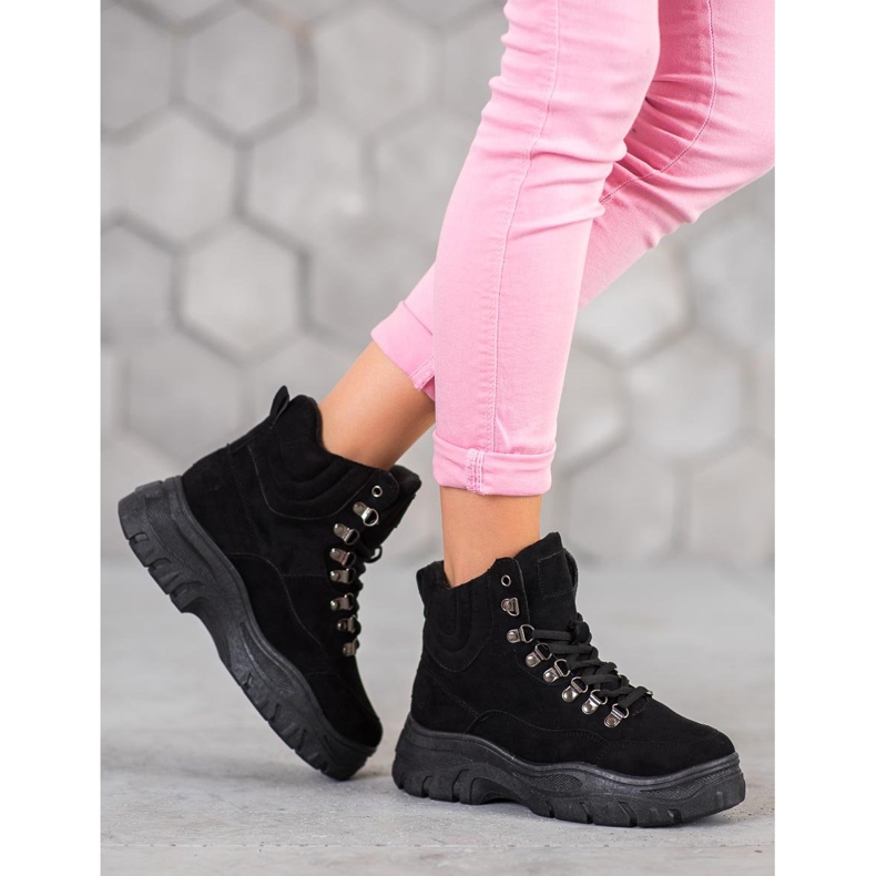 Yes Mile Bekväma fällare på plattformen svart 2