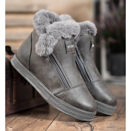 SHELOVET Sportskor med päls grå 1