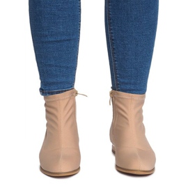 Eleganta materialstövlar 26003 Beige 1