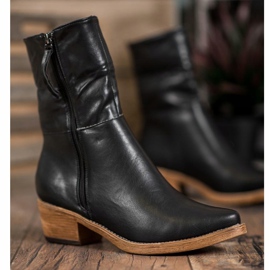 Kylie Cowboystövlar med upprullad upprullning svart 1