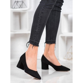 SDS Casual svarta pumpar gul 1