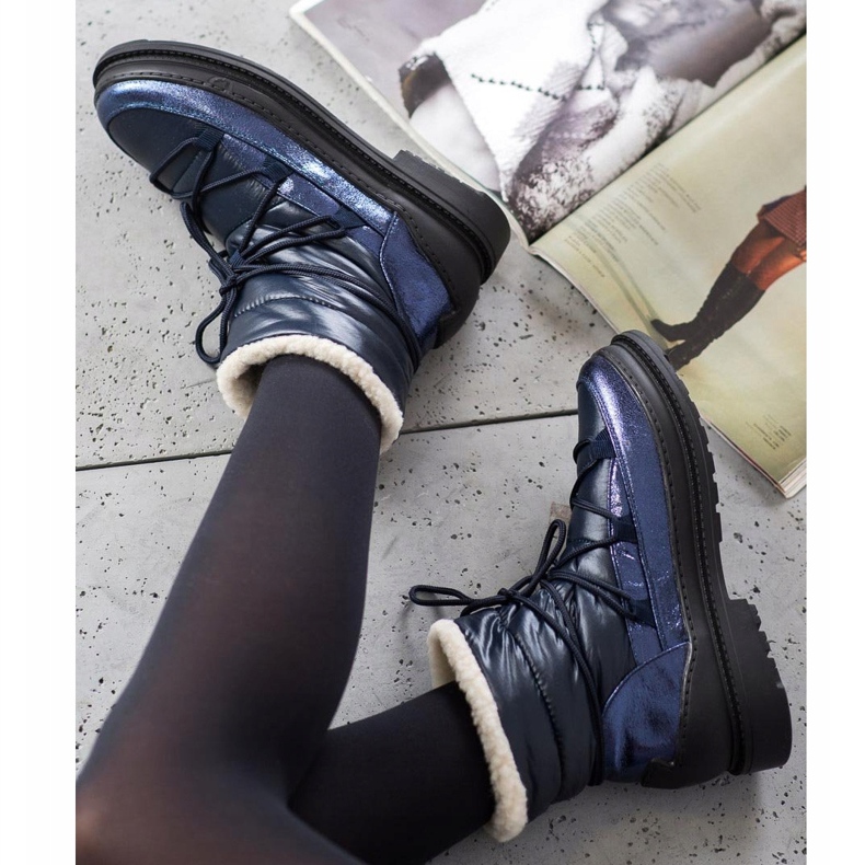 VICES snöskor i textil marinblå blå 1