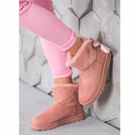 SHELOVET Mukluki med en pärla rosa 2