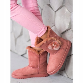 SHELOVET Mukluki med en pärla rosa 1