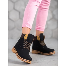 SHELOVET Varma vandringsskor på plattformen svart 2