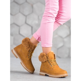 SHELOVET Kamelfångare med päls brun 1