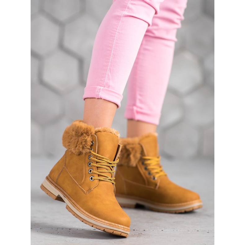 SHELOVET Kamelfångare med päls brun 2