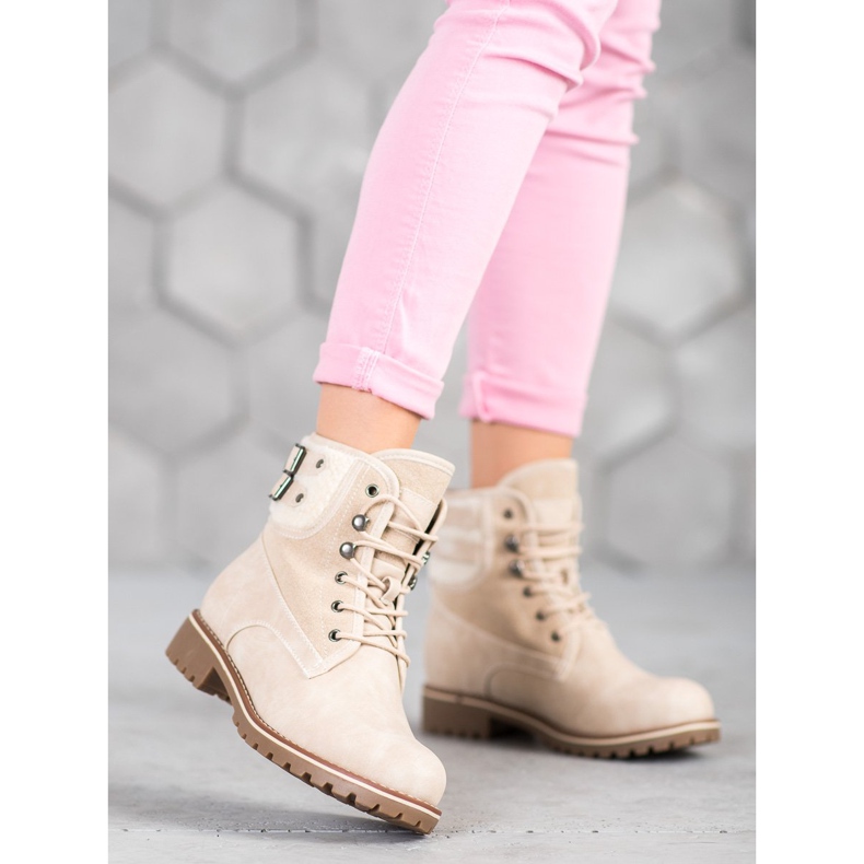 SDS Textilfångare med fårskinn beige 2