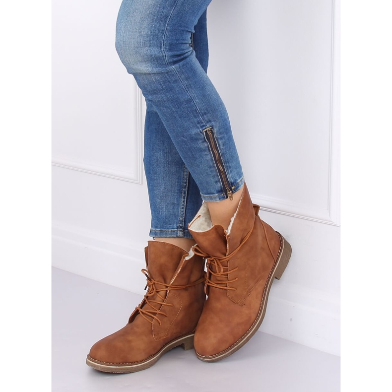 Camel 758-PA Kamelstövlar på fårskinn brun 1