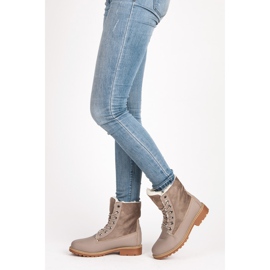 SHELOVET Snygga fällare med fårskinn grå 2