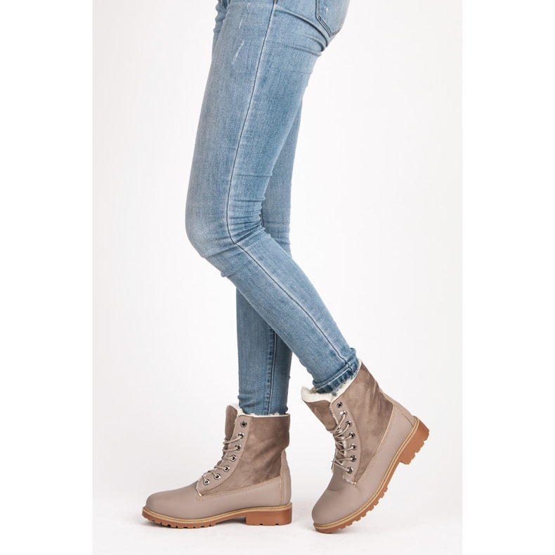 SHELOVET Snygga fällare med fårskinn grå 2