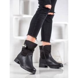 SHELOVET Varma arbetare med fårskinn svart 1