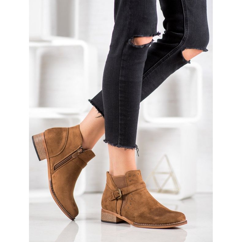 Clowse Kamelstövlar med ett spänne brun 1