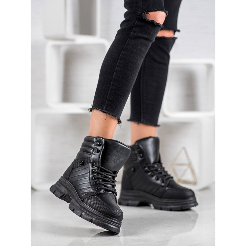 Yes Mile Svarta sneakers på plattformen 1