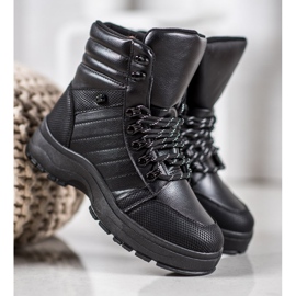 Yes Mile Svarta sneakers på plattformen 2